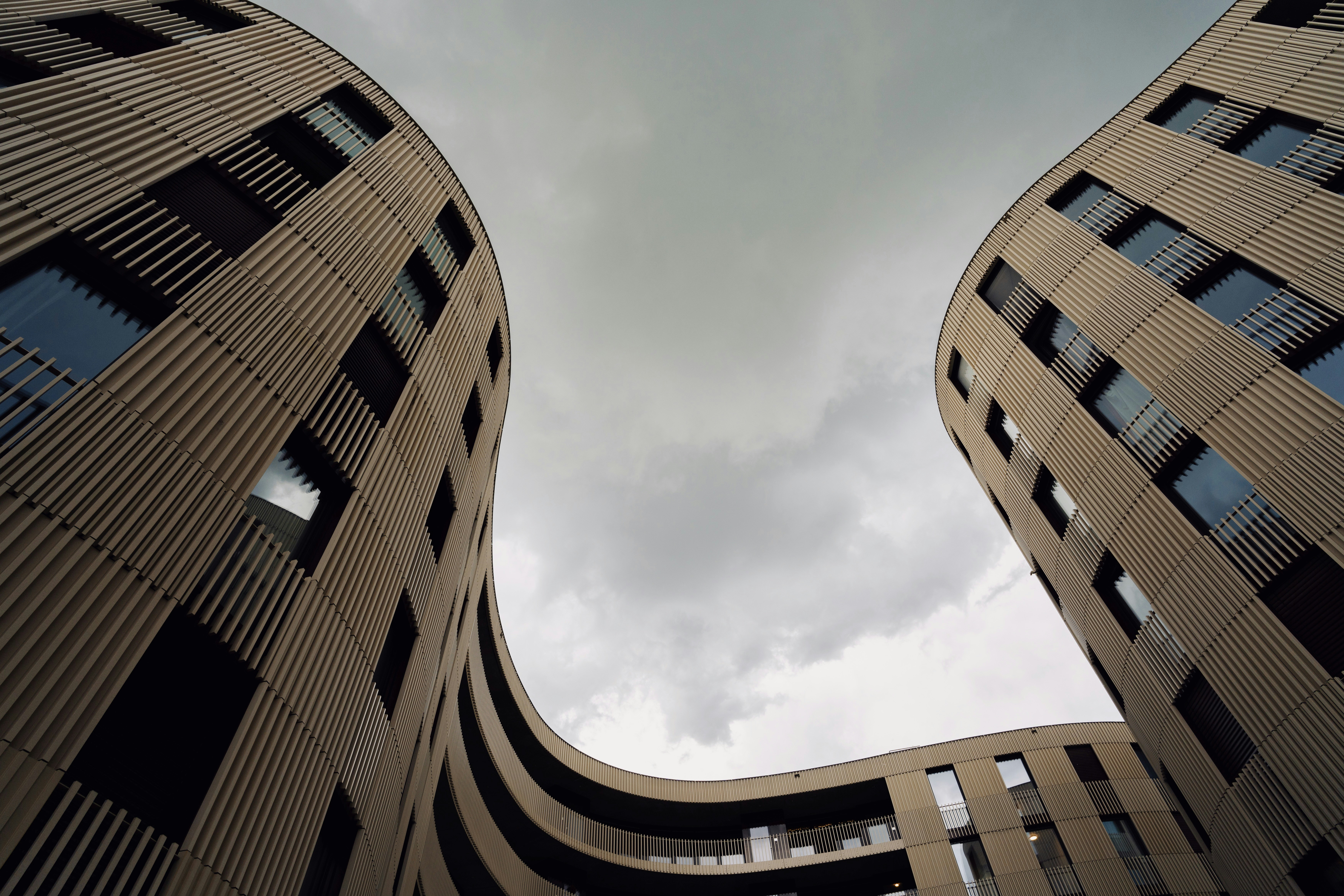 building with cloudy sky